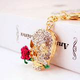Death Rose Skull Key Chain Women's Bag Pendants