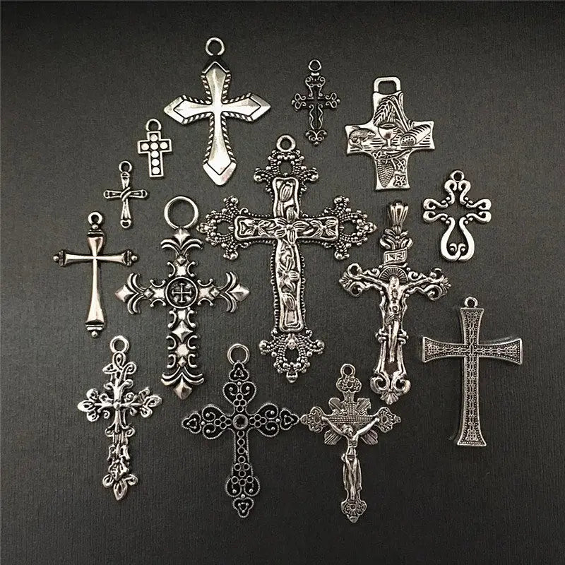 14pcs Cross Charms Pendants DIY Jewelry Findings Accessories ZAS1021