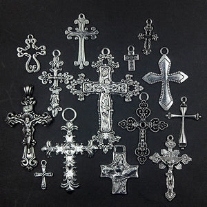 14pcs Cross Charms Pendants DIY Jewelry Findings Accessories ZAS1021