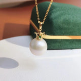 Crown 925 Sterling Silver Pendant Base Settings for Pearls