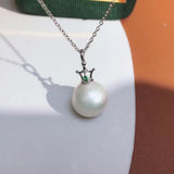 Crown 925 Sterling Silver Pendant Base Settings for Pearls