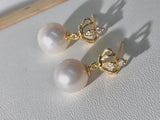Crown 925 Sterling Silver Stud Earrings Findings Settings