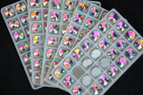 Crystal AB Rivoli Sew On Stone Flatback 2holes 8-18mm Round Glass Sewing Beads