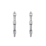 Crystal Body Jewelry Set Silver Round Earrings for Women