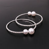 Crystal Pearl Bracelet 10pcs/lot 7inch Glasses Bangle Jewelry
