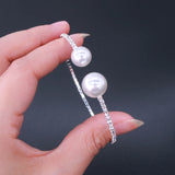 Crystal Pearl Bracelet 10pcs/lot 7inch Glasses Bangle Jewelry