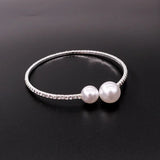Crystal Pearl Bracelet 10pcs/lot 7inch Glasses Bangle Jewelry