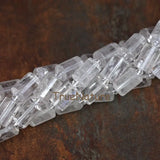 Clear Crystal Stone Faceted Tube Beads 10*14 mm