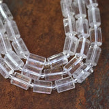 Clear Crystal Stone Faceted Tube Beads 10*14 mm