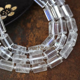 Clear Crystal Stone Faceted Tube Beads 10*14 mm