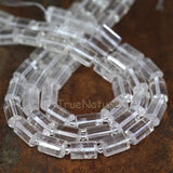 Clear Crystal Stone Faceted Tube Beads 10*14 mm