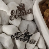 Crown Initial Name Earrings for Women Stainless Steel Jewelry