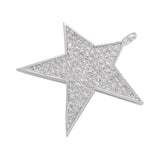 DIY Necklace Jewelry Accessories Large CZ Star Charm Pendant