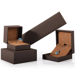 Soft Touch Paper Jewelry Case - Necklace Bracelet Earring Pendant Ring Gift Box