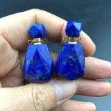 Lapis Lazuli Stone Pendant Essential Oil Bottle Necklace