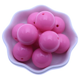 20mm Coral Round Chunky Plastic Beads 100Pcs for Girls Bracelet Making