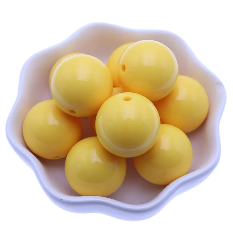 20mm Coral Round Chunky Plastic Beads 100Pcs for Girls Bracelet Making