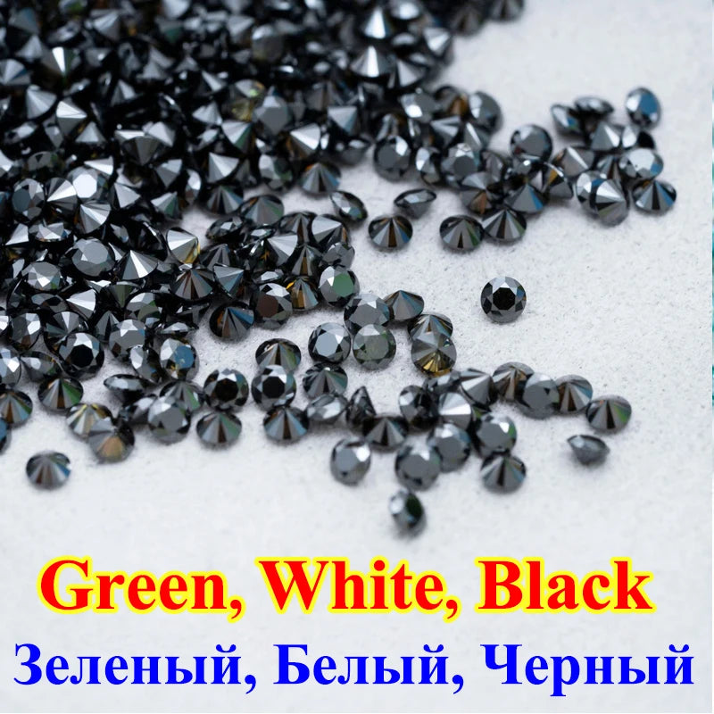 D 1ct Small Size Stones Loose Moissanite 0.7mm-3mm D Lab Grown