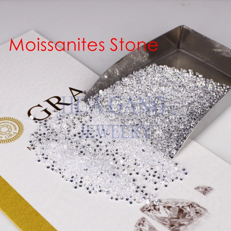 D 1mm~3mm Loose Moissanite Beads Round Brilliant Cut Stone