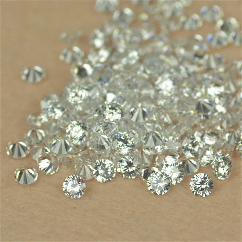 D Moissanites Gems Beads Round Shape Cut Loose Stone