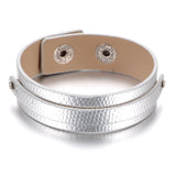 DIY Charms Leather Bracelet 18mm Snap Button Jewelry SZ0370d