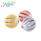 10mm 12mm Metal Ball Beads Micro Pave Zircon Hollow Copper Beads