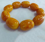 Dark Yellow Ore Bright Natural Stone Bracelets Lucky Women Men