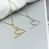 Deathly Hallows Necklace Golden Silver Pendants Classic