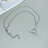 Deathly Hallows Necklace Golden Silver Pendants Classic