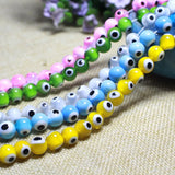 Devil Eye Crystal Beads Round Stone Beads DIY Bracelet 4/6/8/10mm