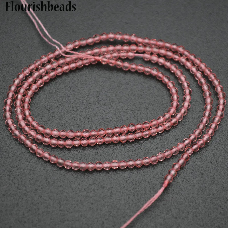 2mm Champagne or Pink Quartz Stone Round Loose Beads