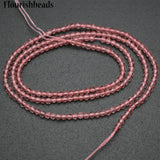 2mm Champagne or Pink Quartz Stone Round Loose Beads