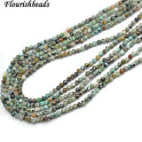Faceted 2mm African Turquoise Round Loose Beads