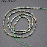 Faceted 2mm African Turquoise Round Loose Beads