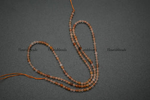 2mm Rutilated Quartz Stone Round Loose Beads