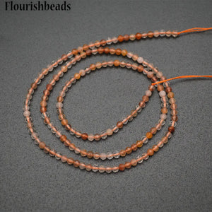 2mm Rutilated Quartz Stone Round Loose Beads