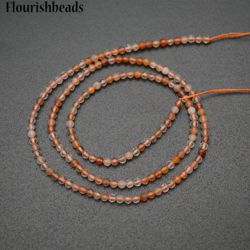 2mm Rutilated Quartz Stone Round Loose Beads