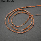 2mm Rutilated Quartz Stone Round Loose Beads