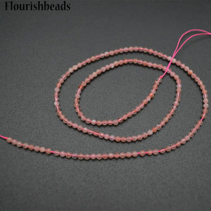 2mm Red Strawberry Quartz Stone Round Beads