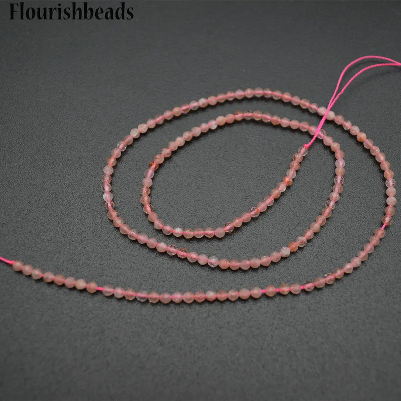 2mm Red Strawberry Quartz Stone Round Beads