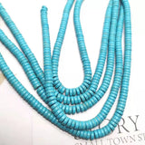 4-12mm Heishi Flat Ivory Turquoise Spacer Beads Round Stone Bracelet