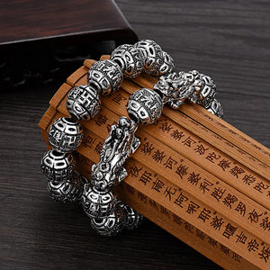 Domineering Beads Solid Bracelet Retro Nanwu Amitabha Men's Bracelet