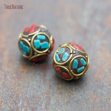 Copper Metal Ball Loose Beads 18mm for Mosaic Art Charm Jewelry BE8113