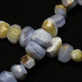 Faceted Natural Chalcedony Nugget Beads 10-12x16-20mm