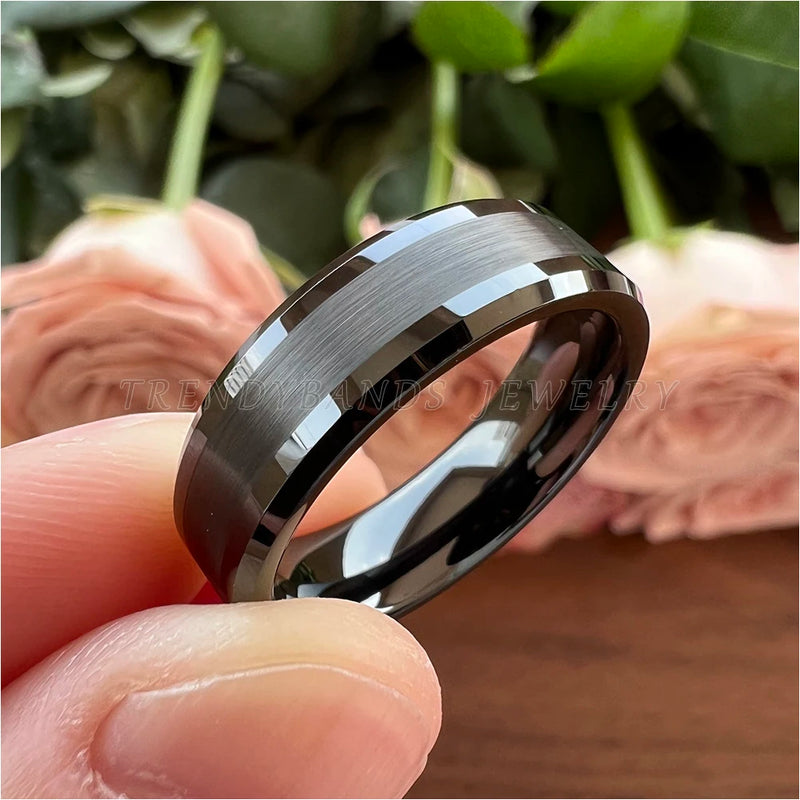Tungsten Carbide Wedding Band Ring 6mm Comfort Fit