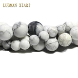 Dull Polish Howlite Turquoises Natural Stone Beads 6/8/10mm