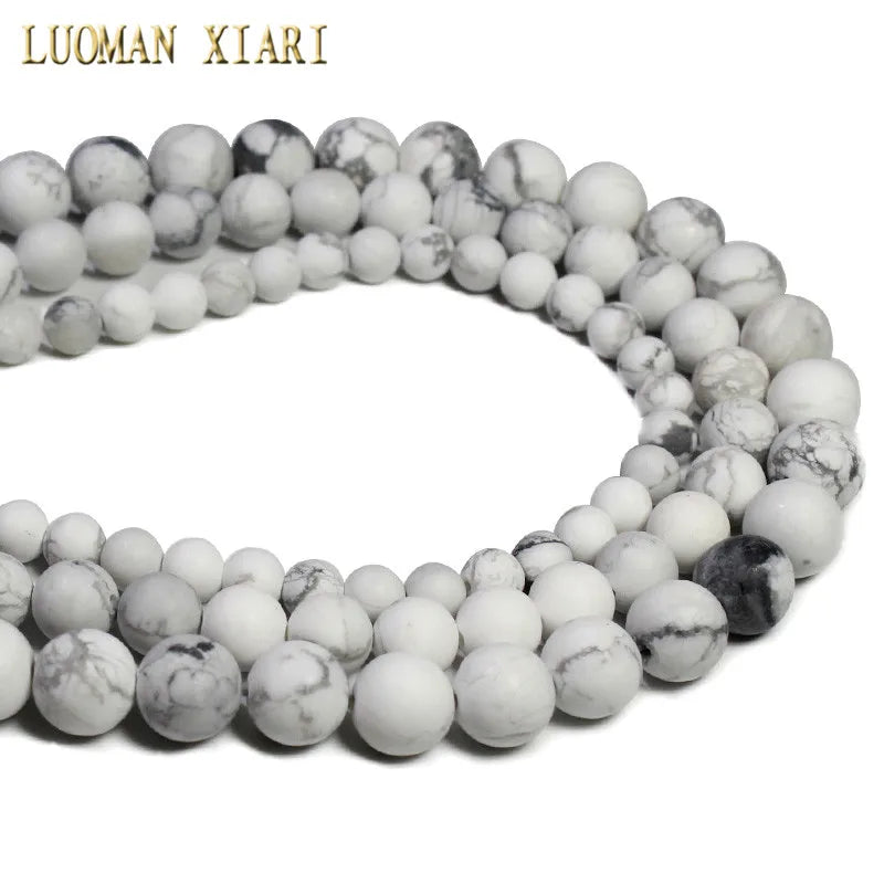 Dull Polish Howlite Turquoises Natural Stone Beads 6/8/10mm