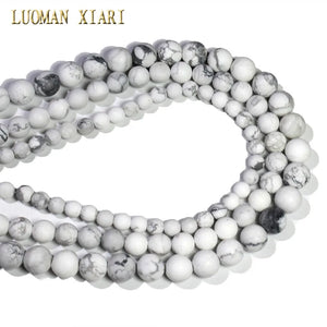 Dull Polish Howlite Turquoises Natural Stone Beads 6/8/10mm