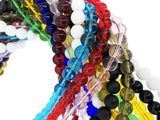 Matte Glass Beads Natural Stone Round Spacer Beads 4-12mm