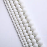 Matte Glass Beads Natural Stone Round Spacer Beads 4-12mm